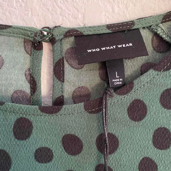 Who What Wear Polka Dot 3/4 Sleeve Mini Dress Size Large - Picture 5 of 10